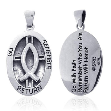 Military Cross Silver Pendant TP2920 - Jewelry